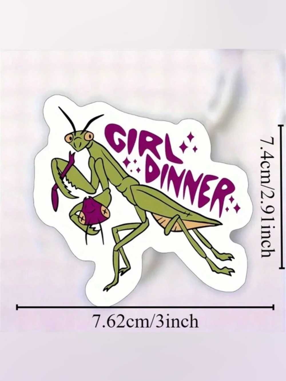3/$15 - Girl Dinner Stickers - 2 Stickers - New